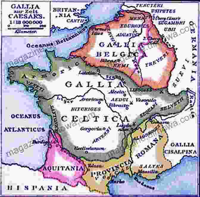 A Map Of Ancient Gaul Learn French Bilingual Vercingetorix Vs Caesar: The Battle Of Gaul (French English) (French Edition)