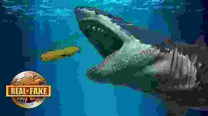 A Massive Megalodon Swimming In The Ocean Megalodon The Mega Shark