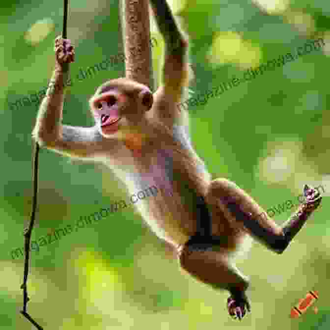 A Playful Monkey Swinging Through The Trees Moody Tourist In Costa Rica 2001