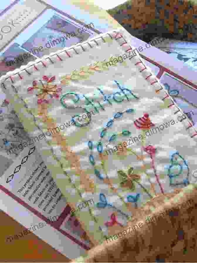 A Stitch In Time Book Cover Featuring An Intricate Embroidery Design On A Textured Fabric Background. A Stitch In Time Joan StJohn