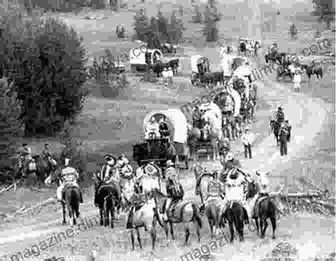 A Wagon Train Making Its Way Through The Rugged Terrain Of The Oregon Trail Minnow And Rose: An Oregon Trail Story (Tales Of Young Americans)