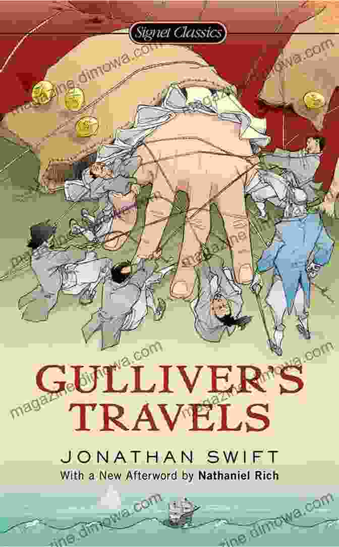 Cover Of Gulliver Travels Graphic Novel, Featuring Gulliver Standing Among Fantastical Creatures Gulliver S Travels (Graphic Revolve: Common Core Editions)