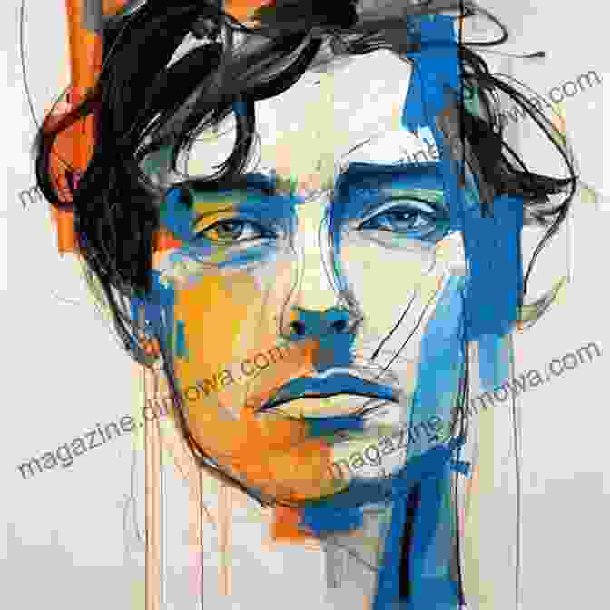 Distorted Portrait With Expressive Brushstrokes And Intense Gaze Joshua Lavie Margolin