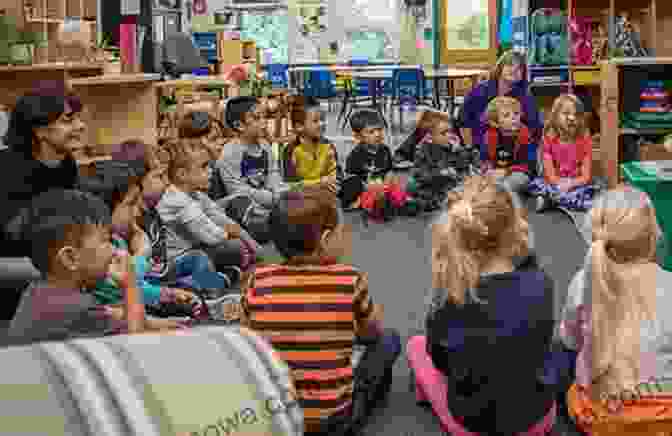 Group Of Kids Sitting In A Circle, Engrossed In Reading Monster School: (Poetry Rhyming For Children Poems About Kids Spooky Books)