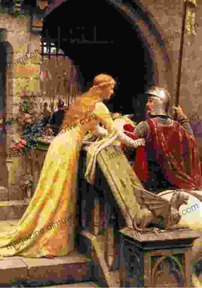 Guinevere Raid By John Stipa, Depicting A Medieval Woman In A Flowing Dress With A Sword In Hand Guinevere S Raid John C Stipa