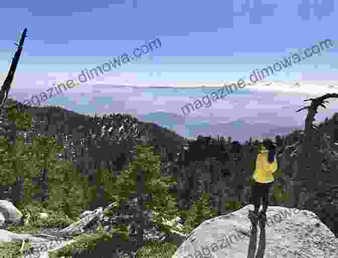 Hikers Hike Along A Trail In Mount San Jacinto State Park, With Panoramic Views Of The Coachella Valley Below. Day Hiking Trails Of Palm Springs And The Coachella Valley