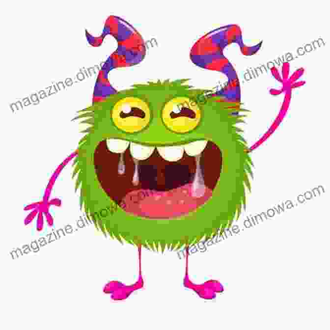 Illustration Of A Mischievous Green Monster With Big Eyes And A Wide Smile Sitting On A Pile Of Books Monster School: (Poetry Rhyming For Children Poems About Kids Spooky Books)