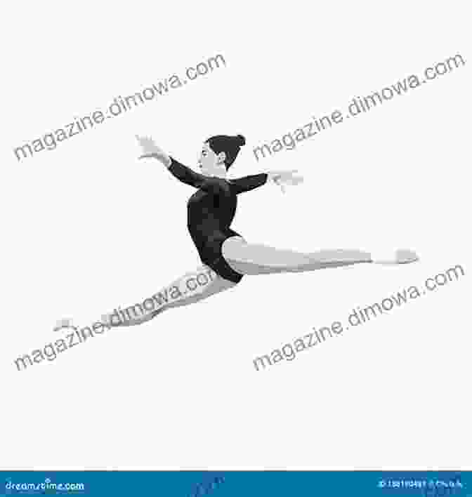 Intricate Illustration Of A Gymnast Performing A Leap Gianna The Little Gymnast Coloring