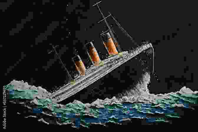 The Titanic Sinking Into The Icy Waters Of The North Atlantic Iceberg Right Ahead : The Tragedy Of The Titanic