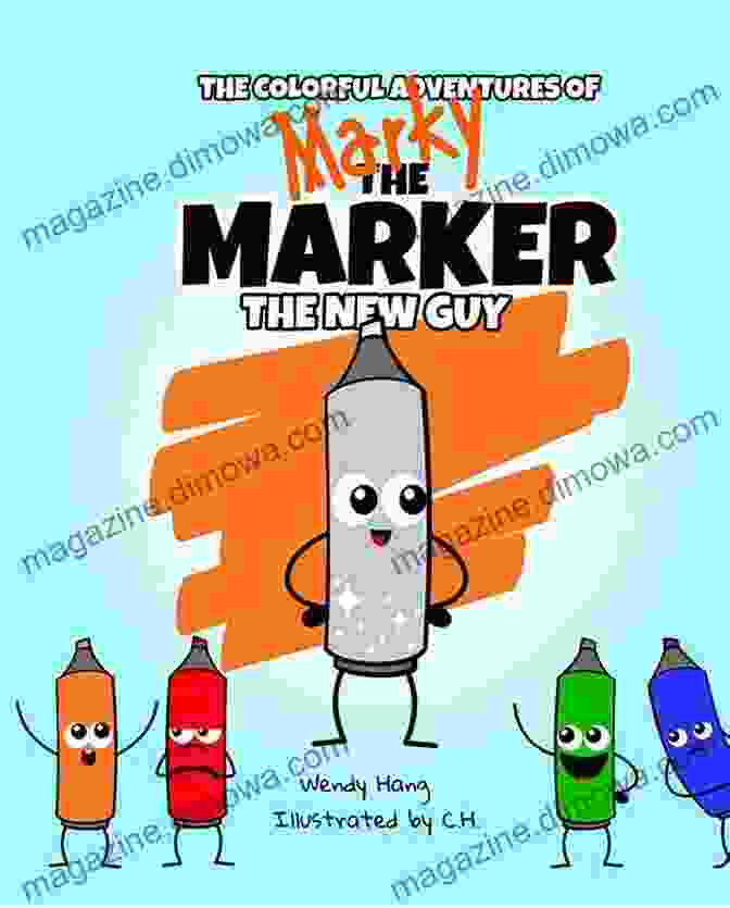 The Vibrant And Captivating Cover Of 'The Little Red Marker' Featuring Marky The Marker And His Colorful World The Little RED Marker: Large Text And Rhyming E (the Little Marker Series)