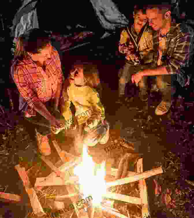 Two Hunters Sitting Around A Campfire, Sharing Stories And Laughter At Forest S Edge: Tales Of Hunting Friendship And The Future