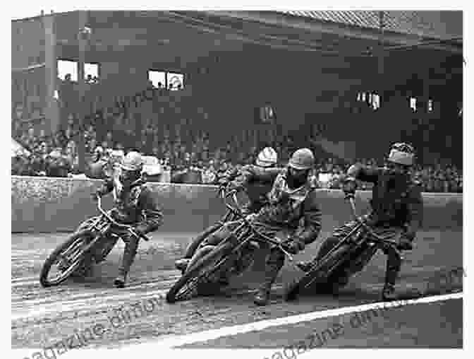 Vintage Speedway Race With Riders On Dirt Track The Golden Age Of Speedway